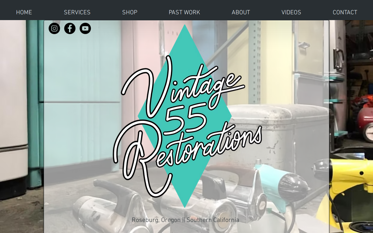 Vintage 55 Restorations website preview