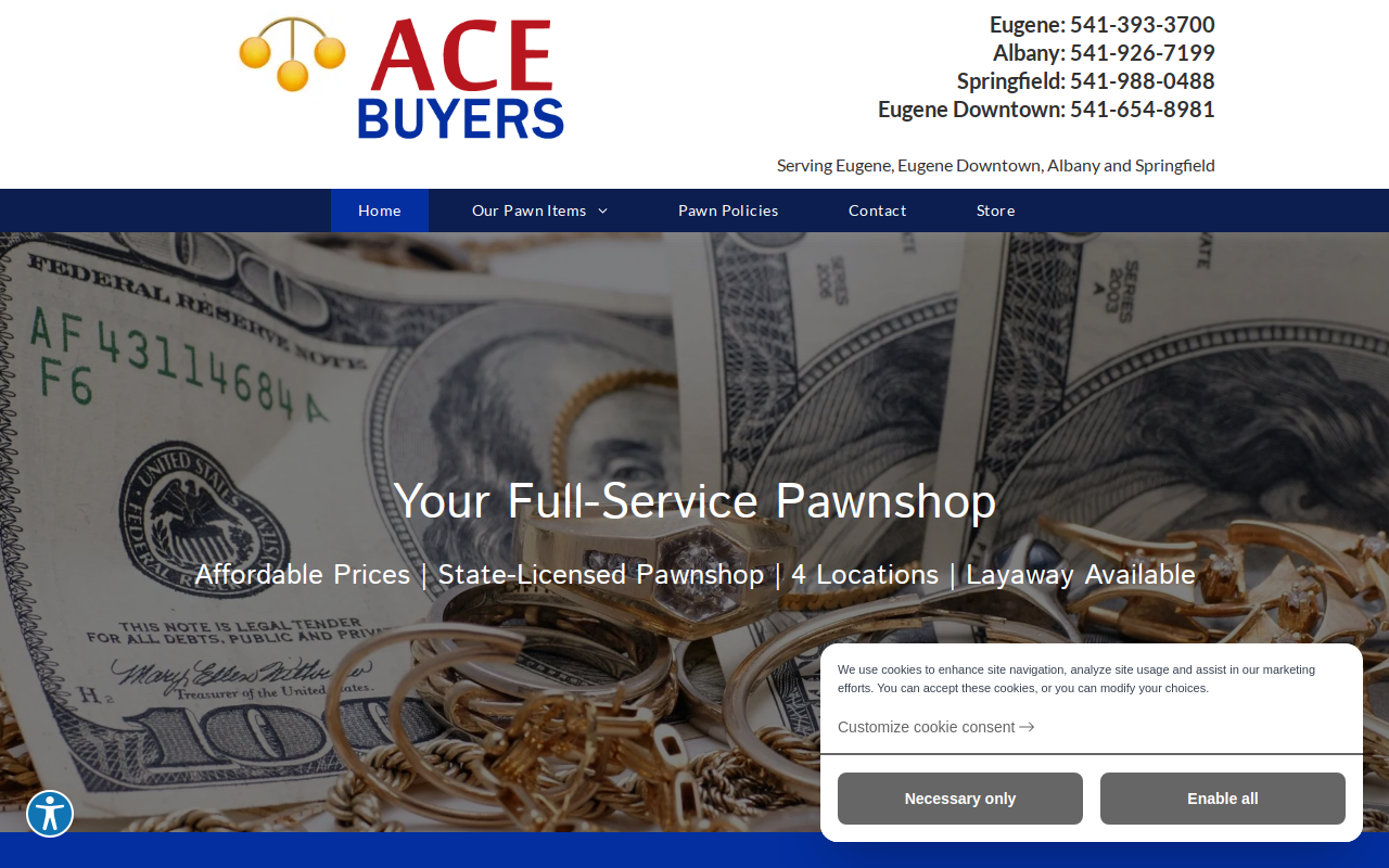 Ace Buyers Downtown website preview