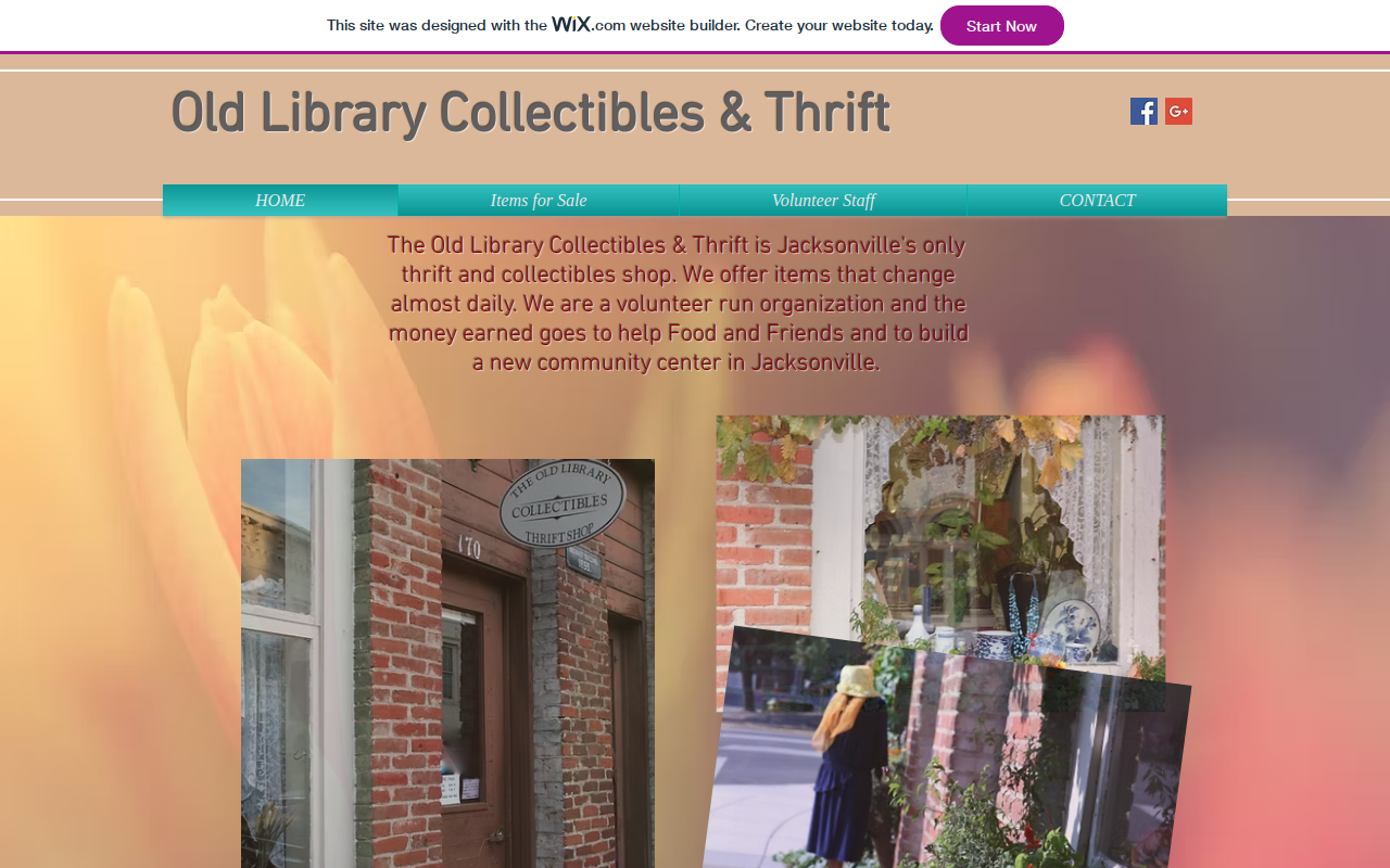 Old Library Collectibles website preview