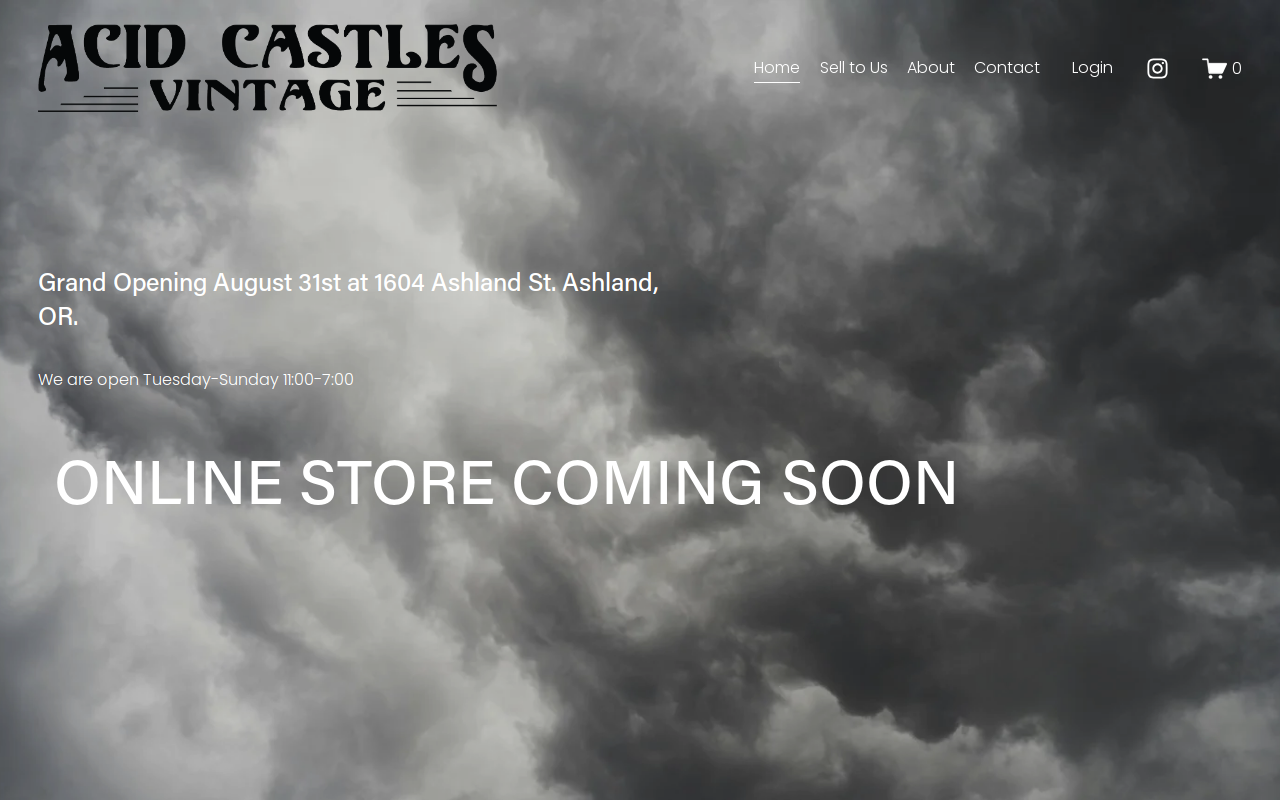 Acid Castles Vintage website preview