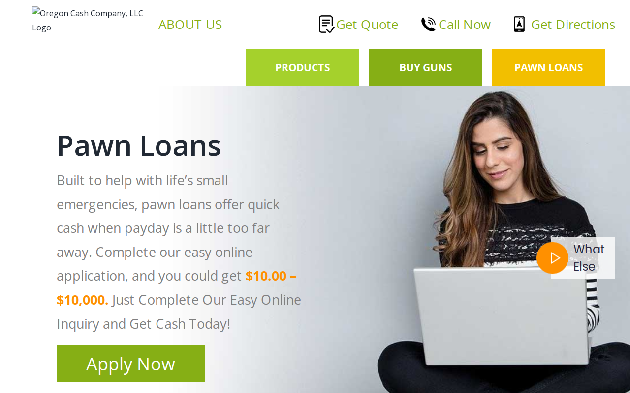 Oregon Cash Company website preview