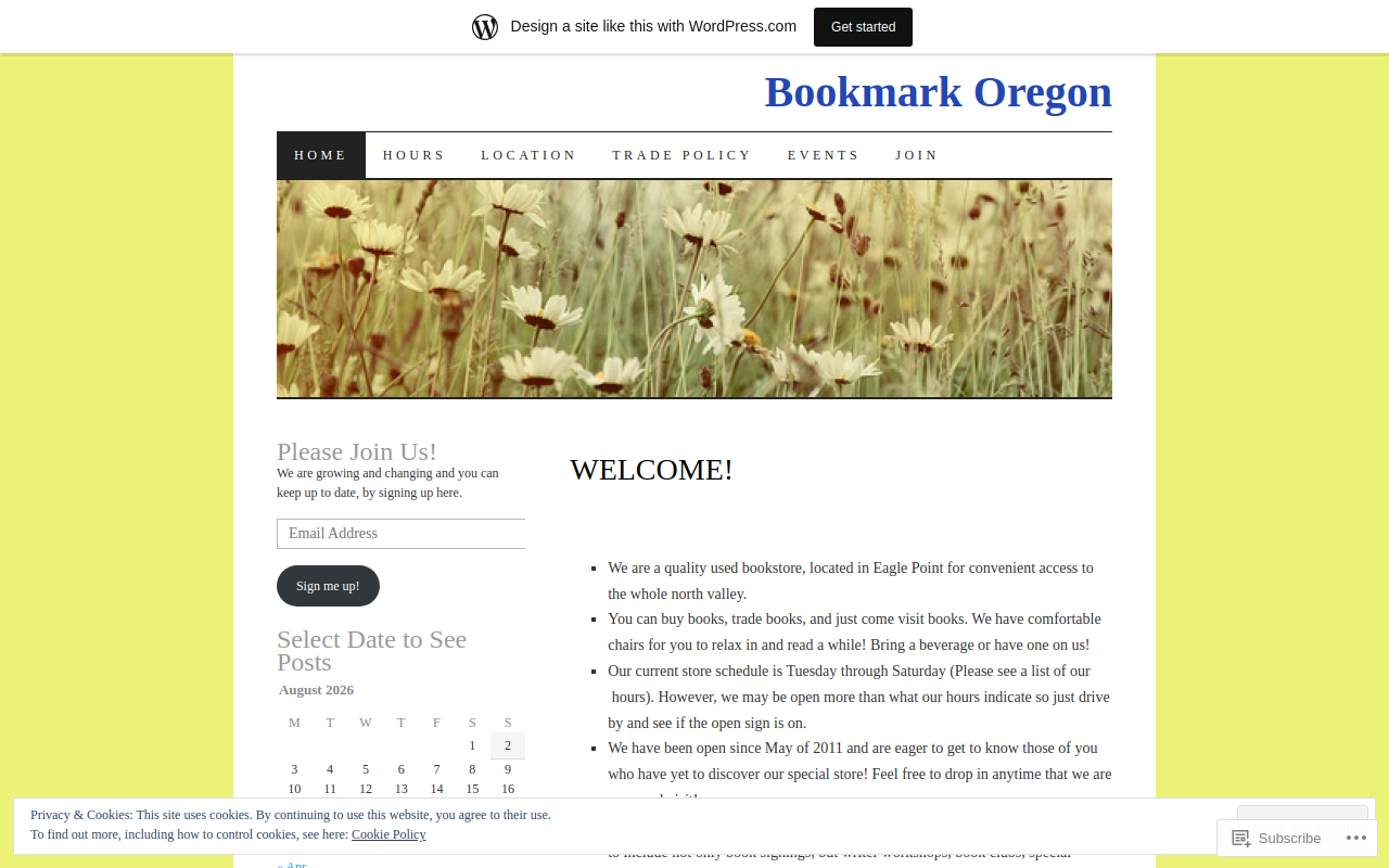 Bookmark Oregon website preview