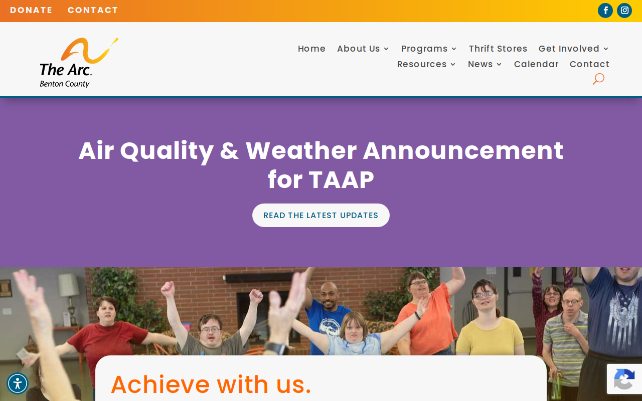 The Arc Thrift Store - Corvallis website preview