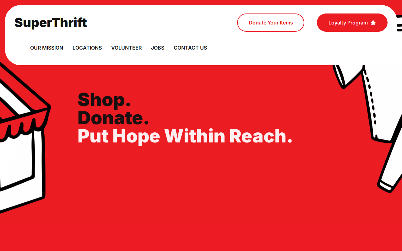 SuperThrift - Eugene website preview