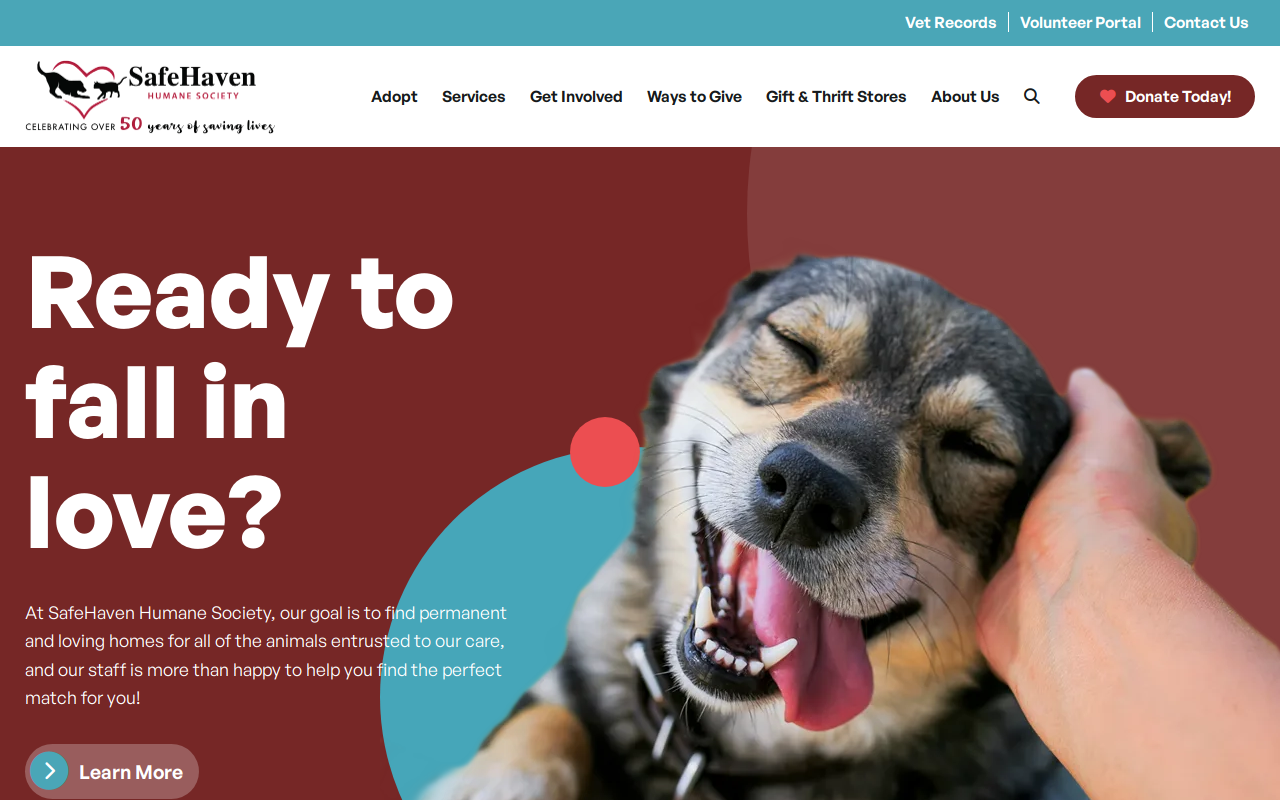 SafeHaven Thrift Store website preview