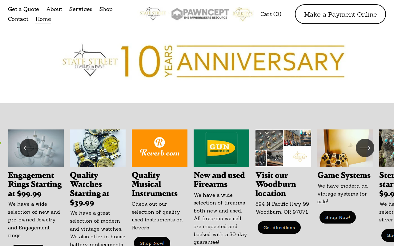 Barkley's Jewelry and Pawn website preview