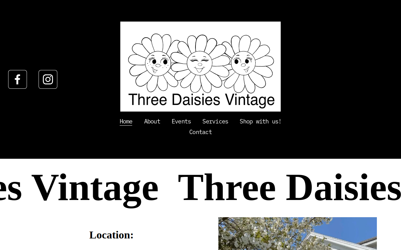 Three Daisies Vintage website preview