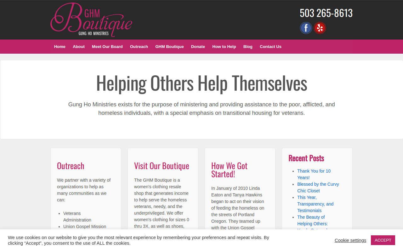 GHM Boutique website preview