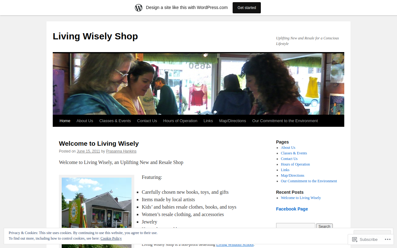 Living Wisely website preview