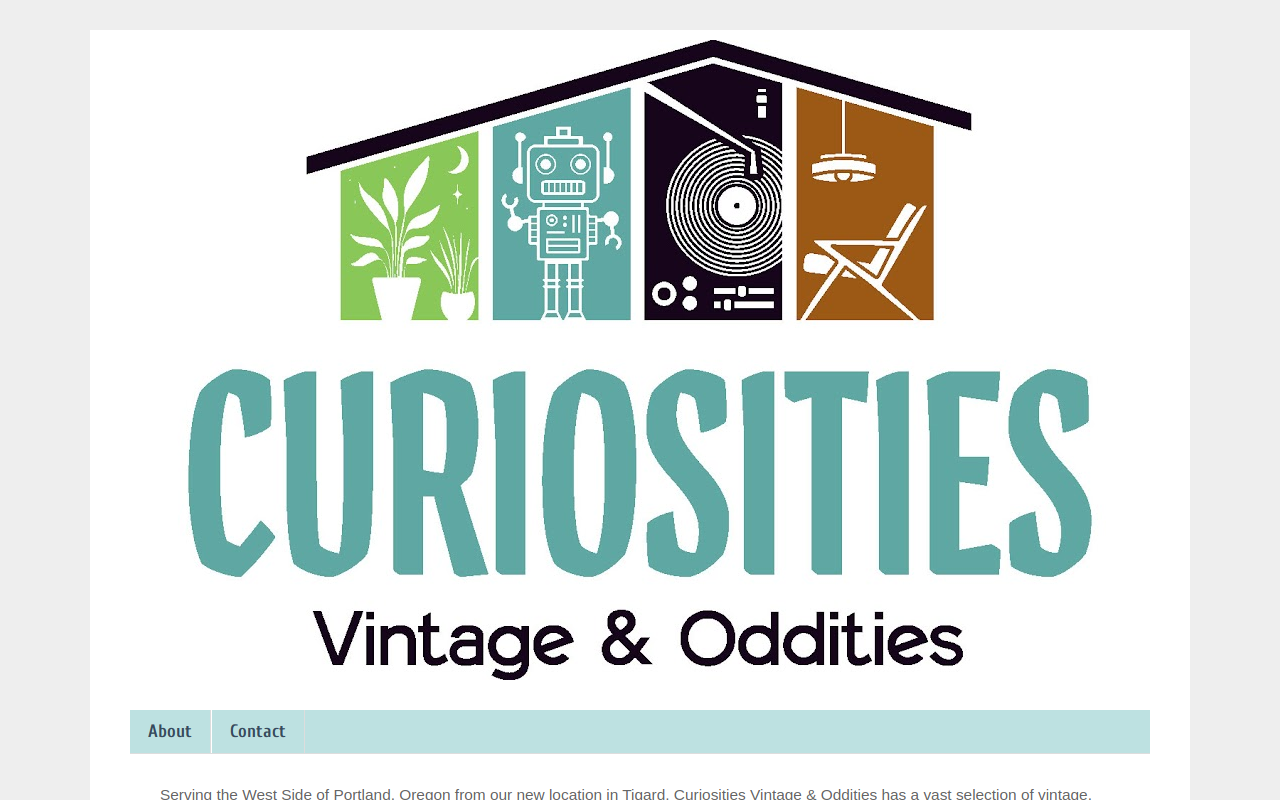 Curiosities website preview