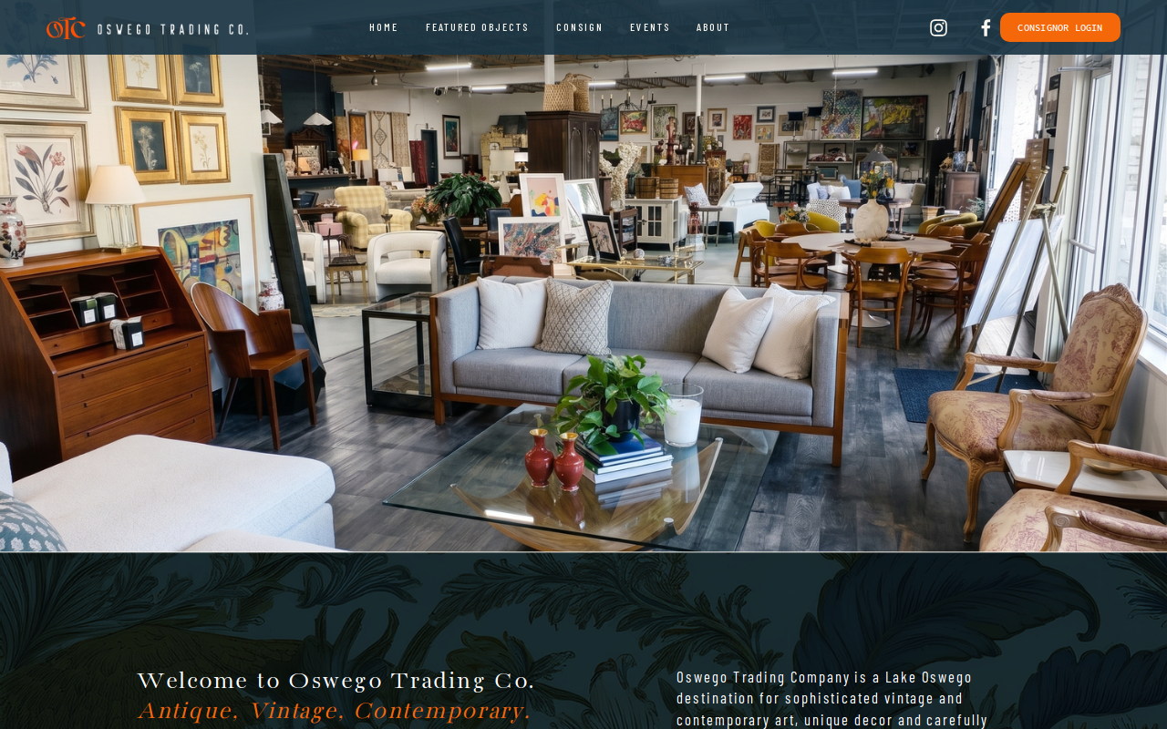 Oswego Trading Company website preview