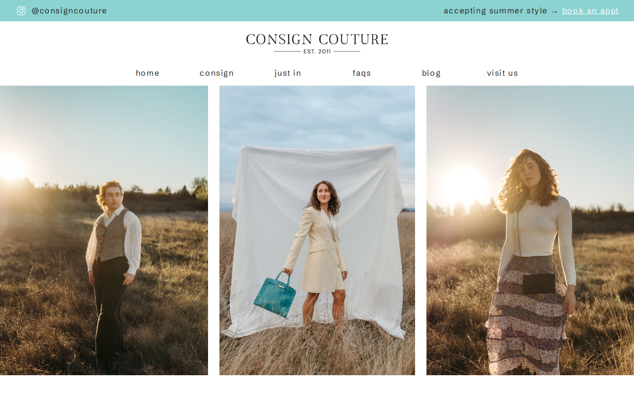 Consign Couture website preview