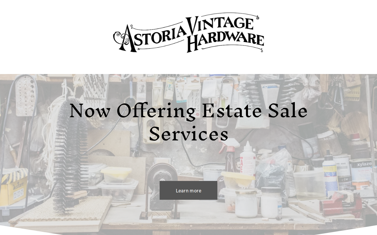 Vintage Hardware website preview