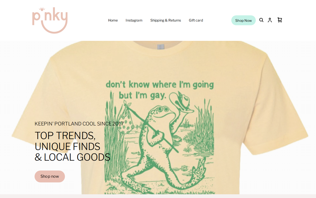 Pinky PDX website preview