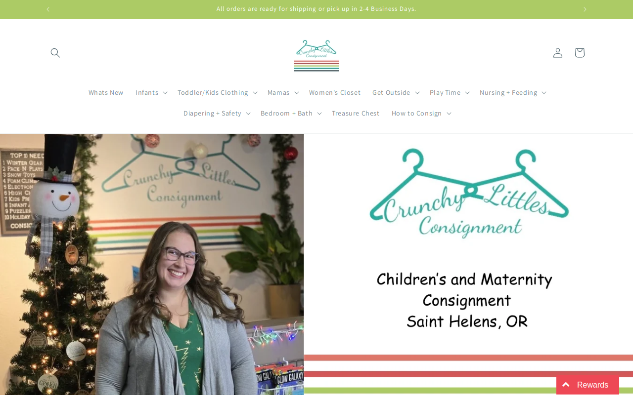 Crunchy Littles Consignment website preview