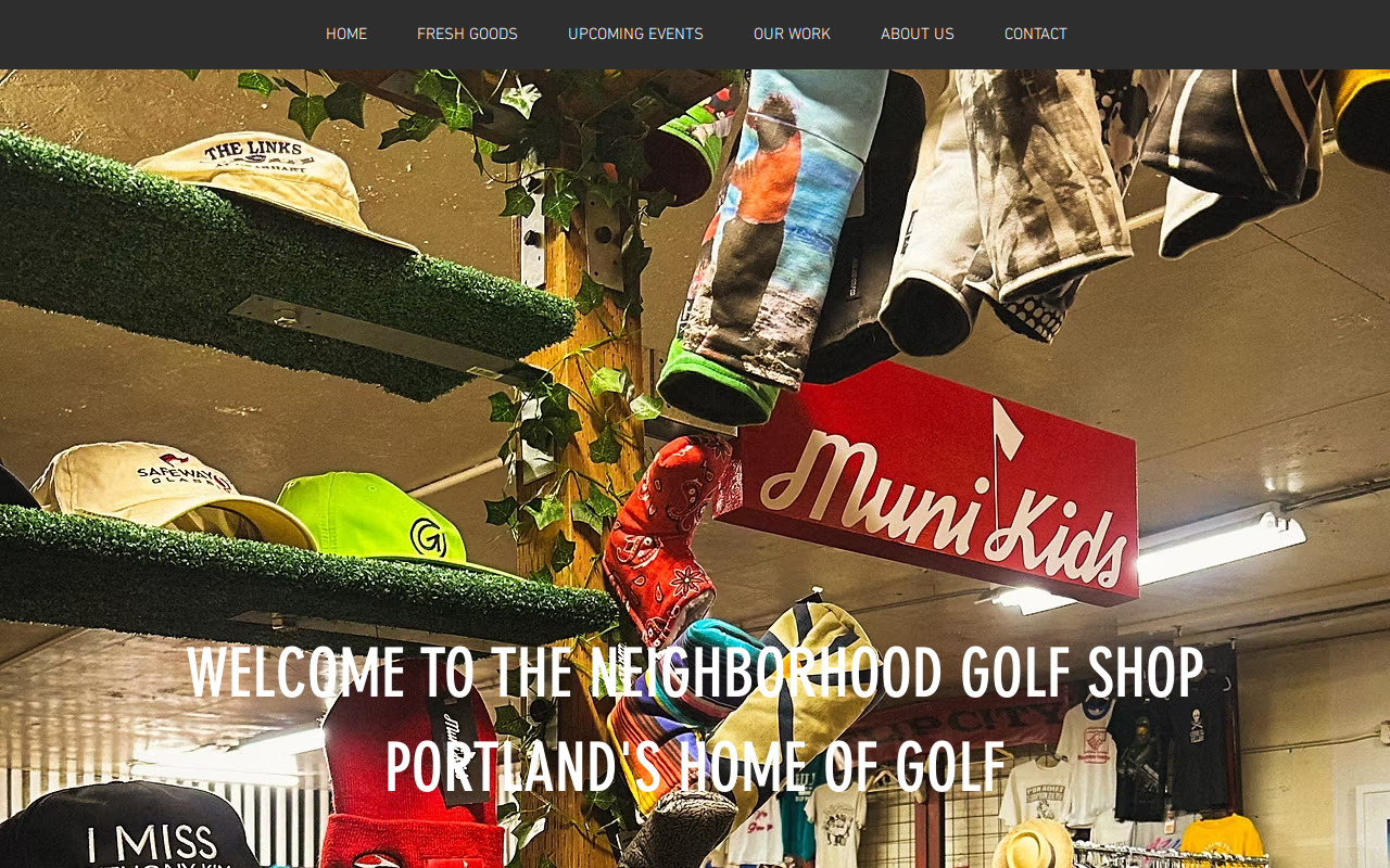Neighborhood Golf Shop website preview