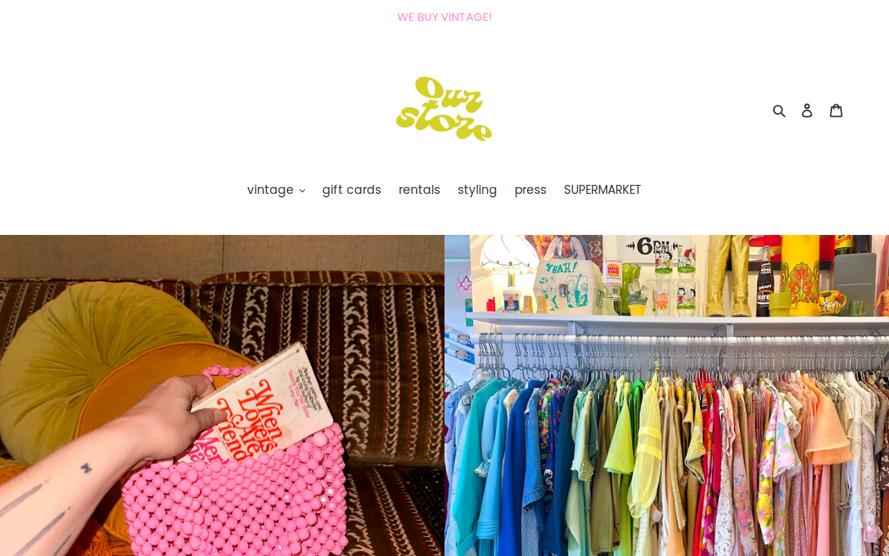 OURstore Vintage website preview