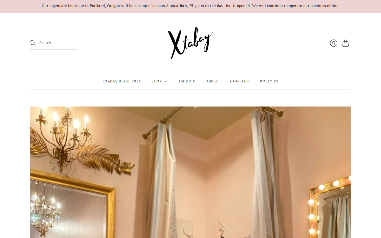 Xtabay Vintage Clothing Boutique website preview