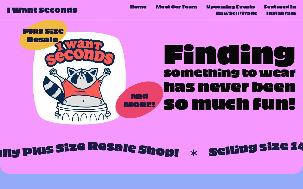 I Want Seconds website preview