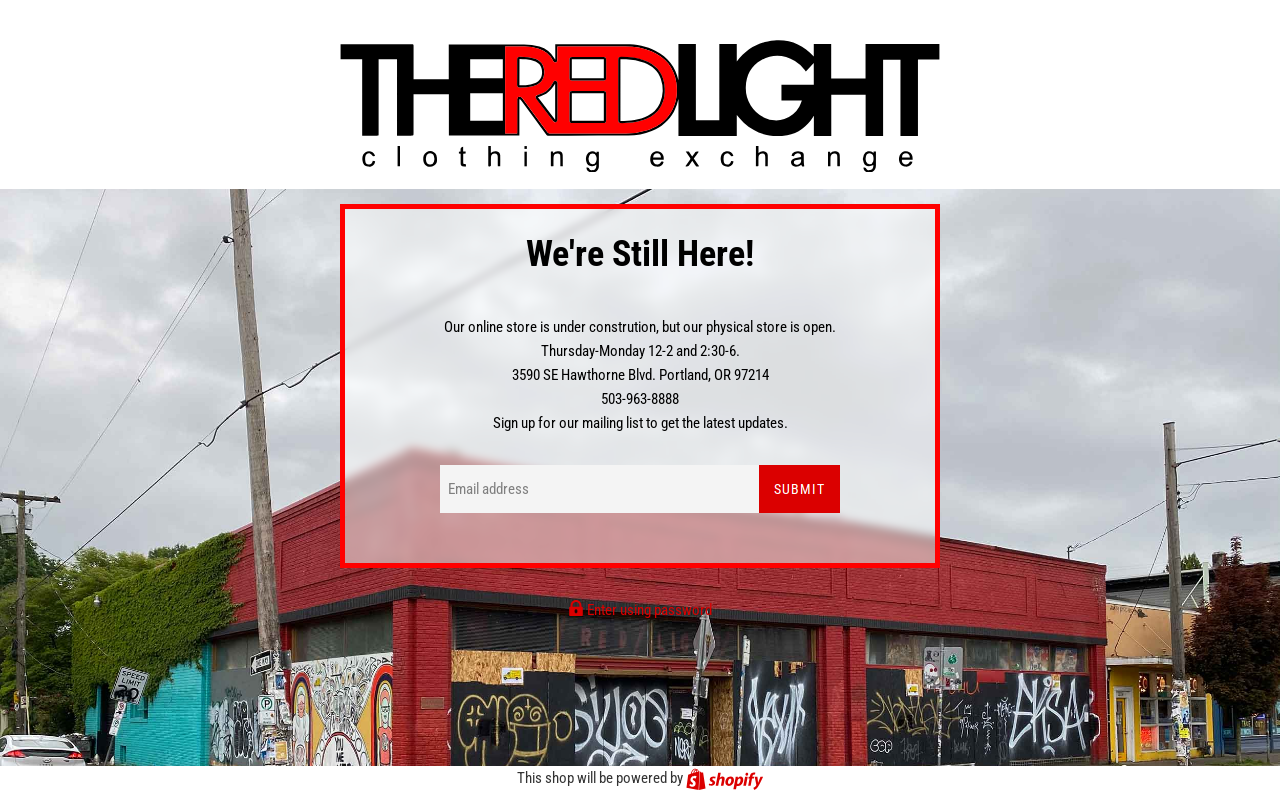 Red Light Clothing Exchange website preview