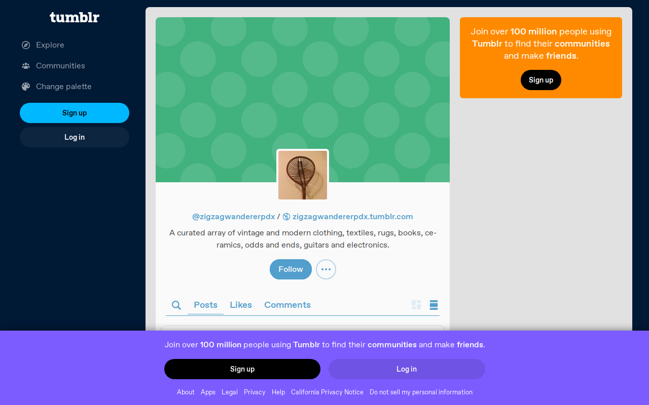 Zig Zag Vintage website preview