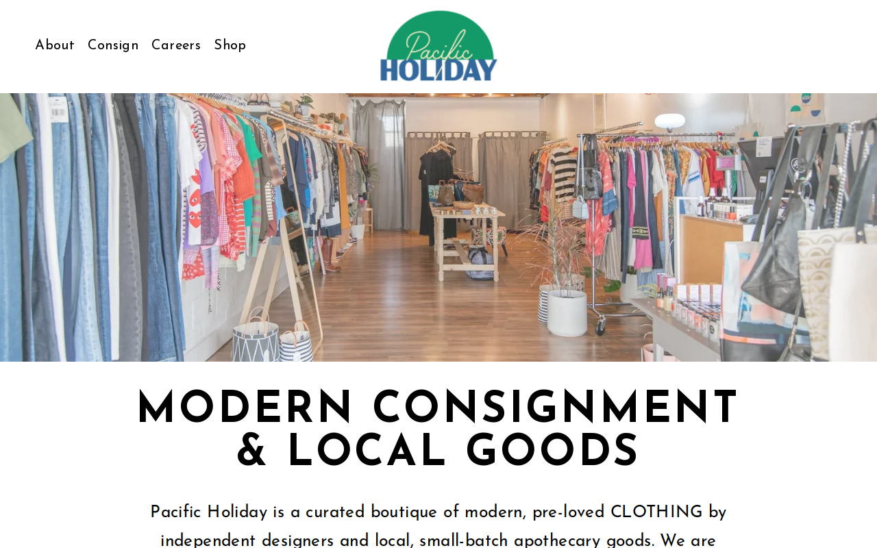 Pacific Holiday website preview