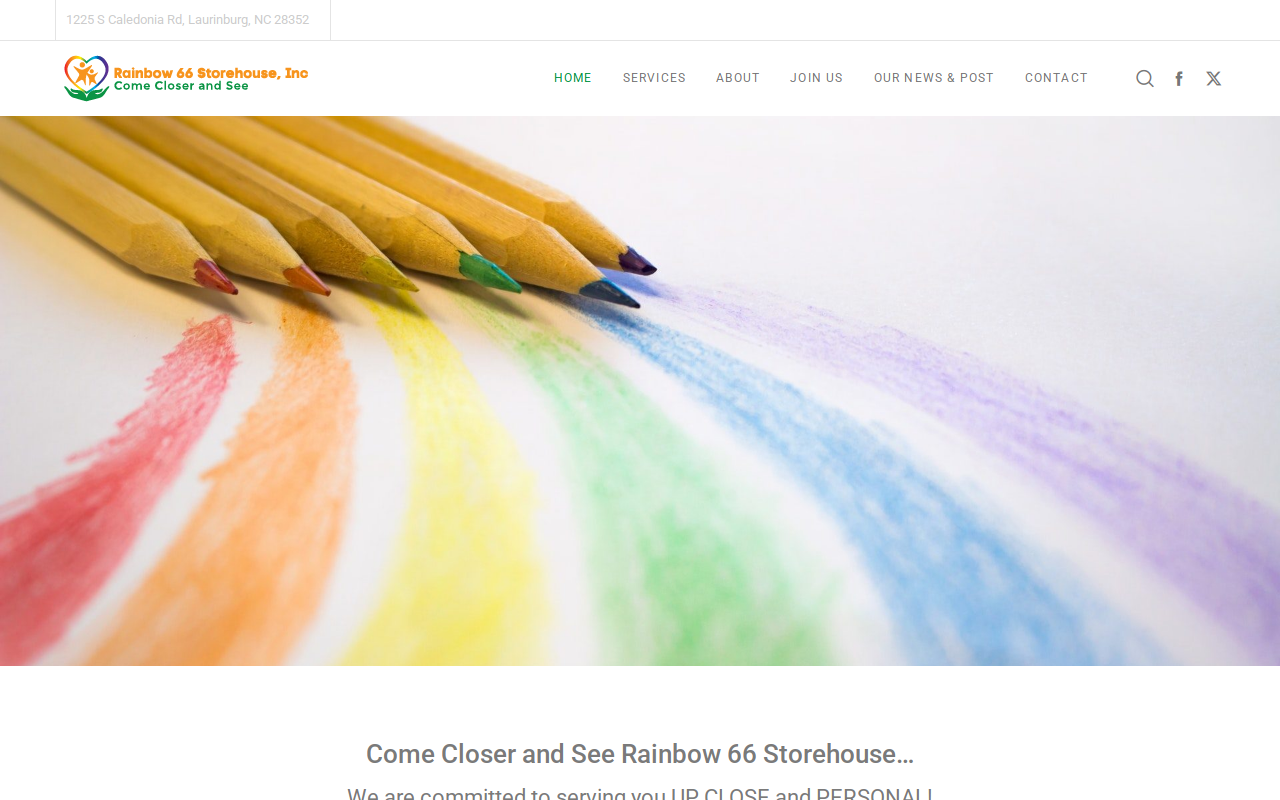 Rainbow 66 Storehouse website preview