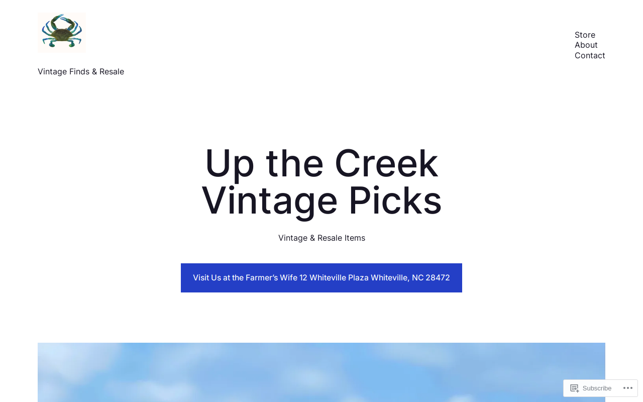 Up the Creek Vintage Picks website preview