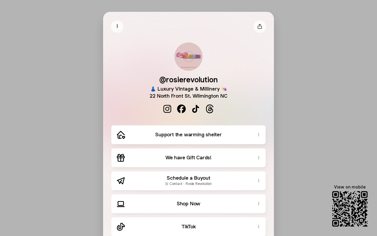 Rosie Revolution website preview