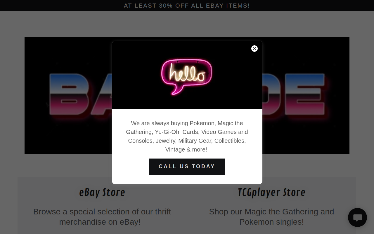 Bayside Thrift website preview