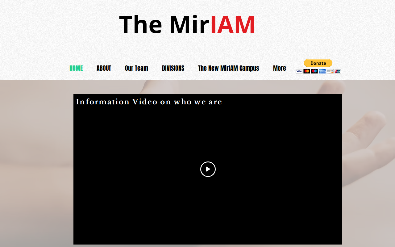 The Miriam's Treasures website preview