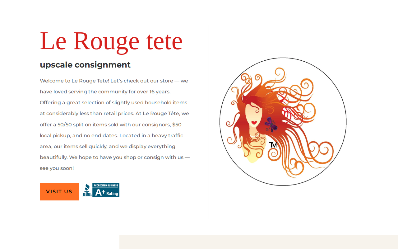 Le Rouge tete website preview