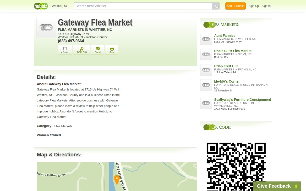 Gateway Flea Market website preview