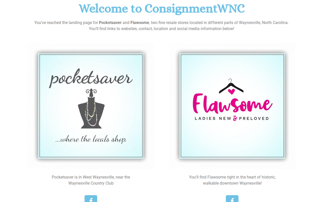 Pocketsaver Consignment & Retail website preview