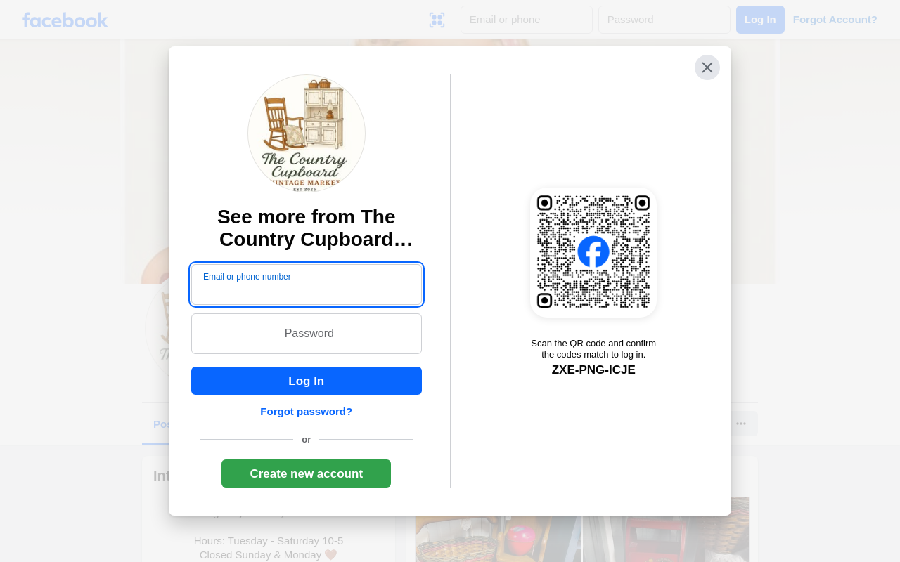 The Country Cupboard Vintage Market LLC website preview