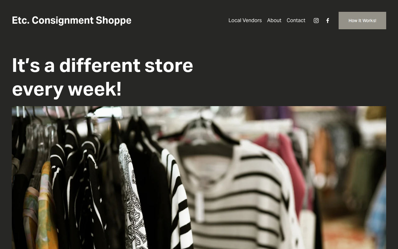 Etc. Consignment Shoppe website preview