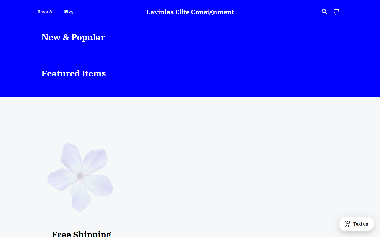 Lavinia’s Elite Consignment website preview