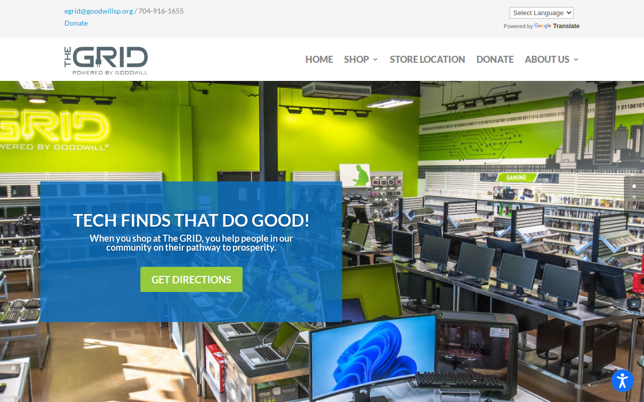 The GRID website preview