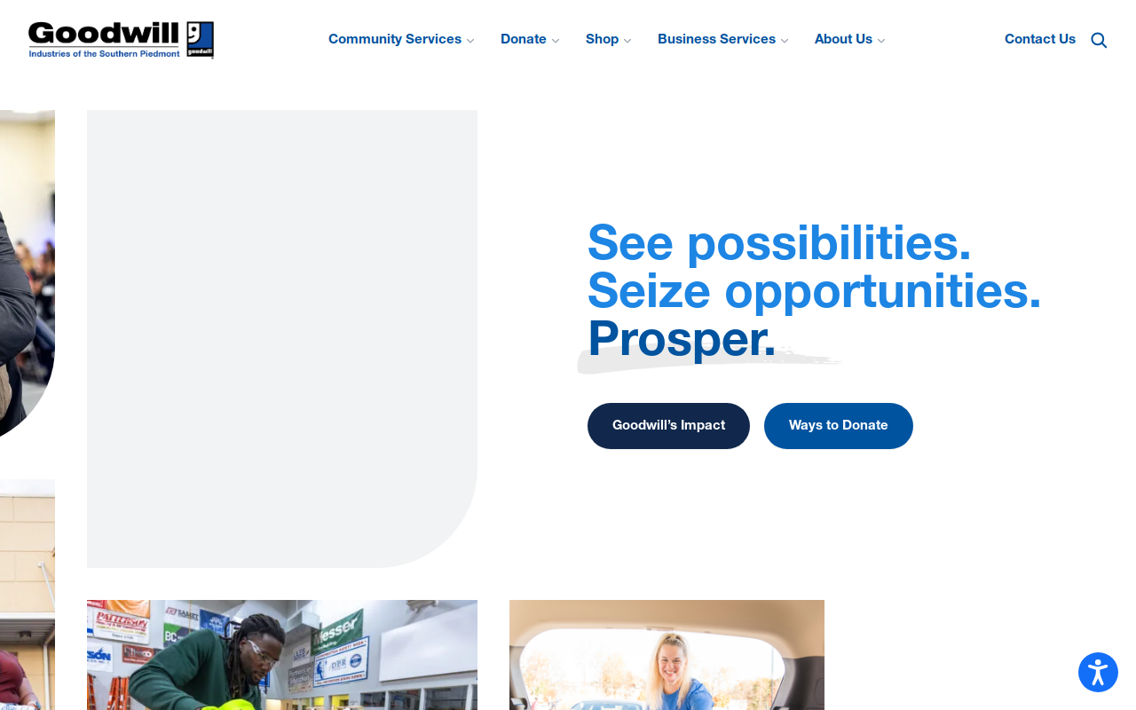 Goodwill Youth Charlotte website preview