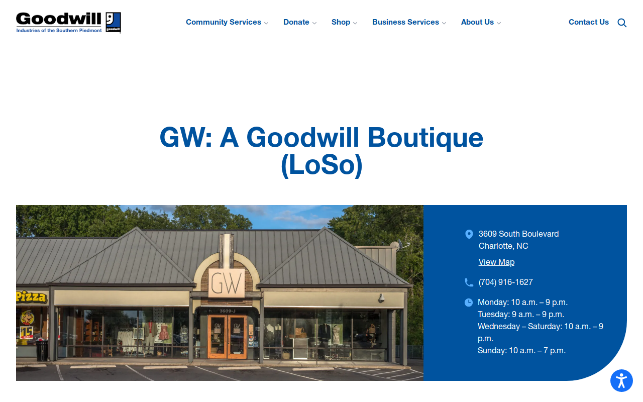 GW: A Goodwill Boutique website preview