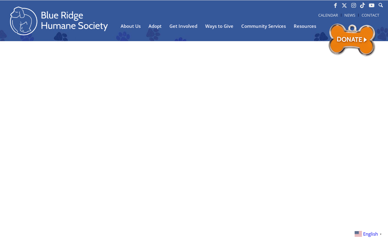 Blue Ridge Humane Society Thrift Store website preview