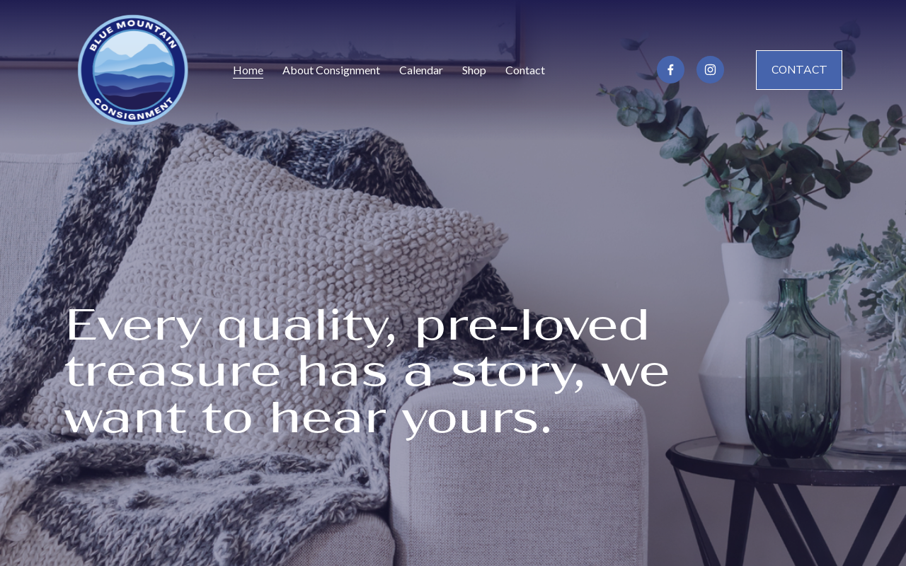 Blue Mountain Consignment website preview