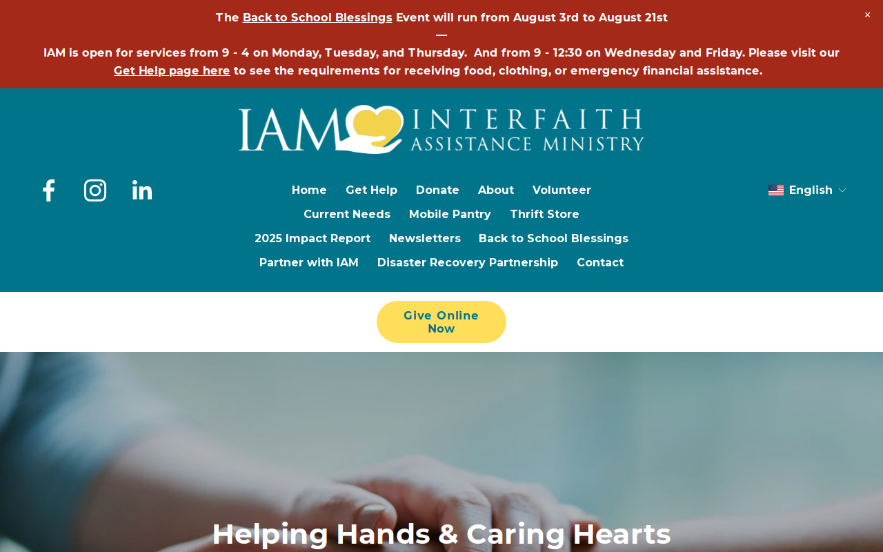 IAM Thrift Store website preview