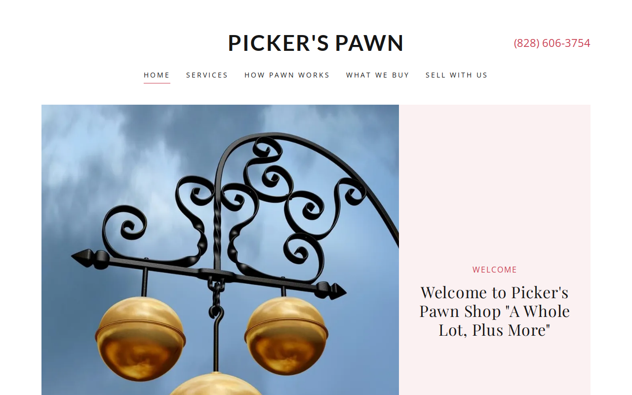 Picker's Pawn website preview