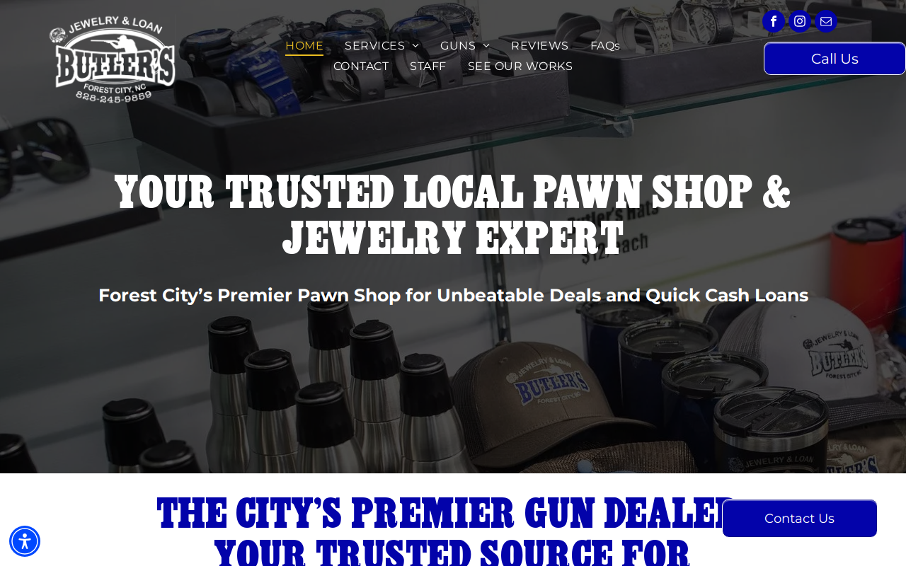 Butlers Jewelry and Loan website preview