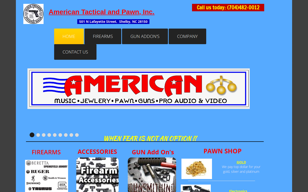 American Tactical & Pawn website preview