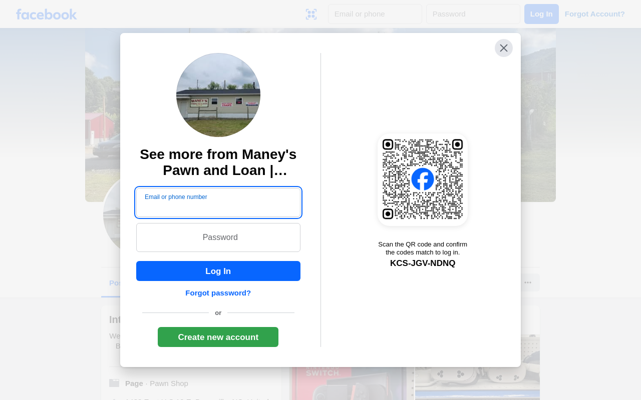 Maney's Pawn and Loan website preview