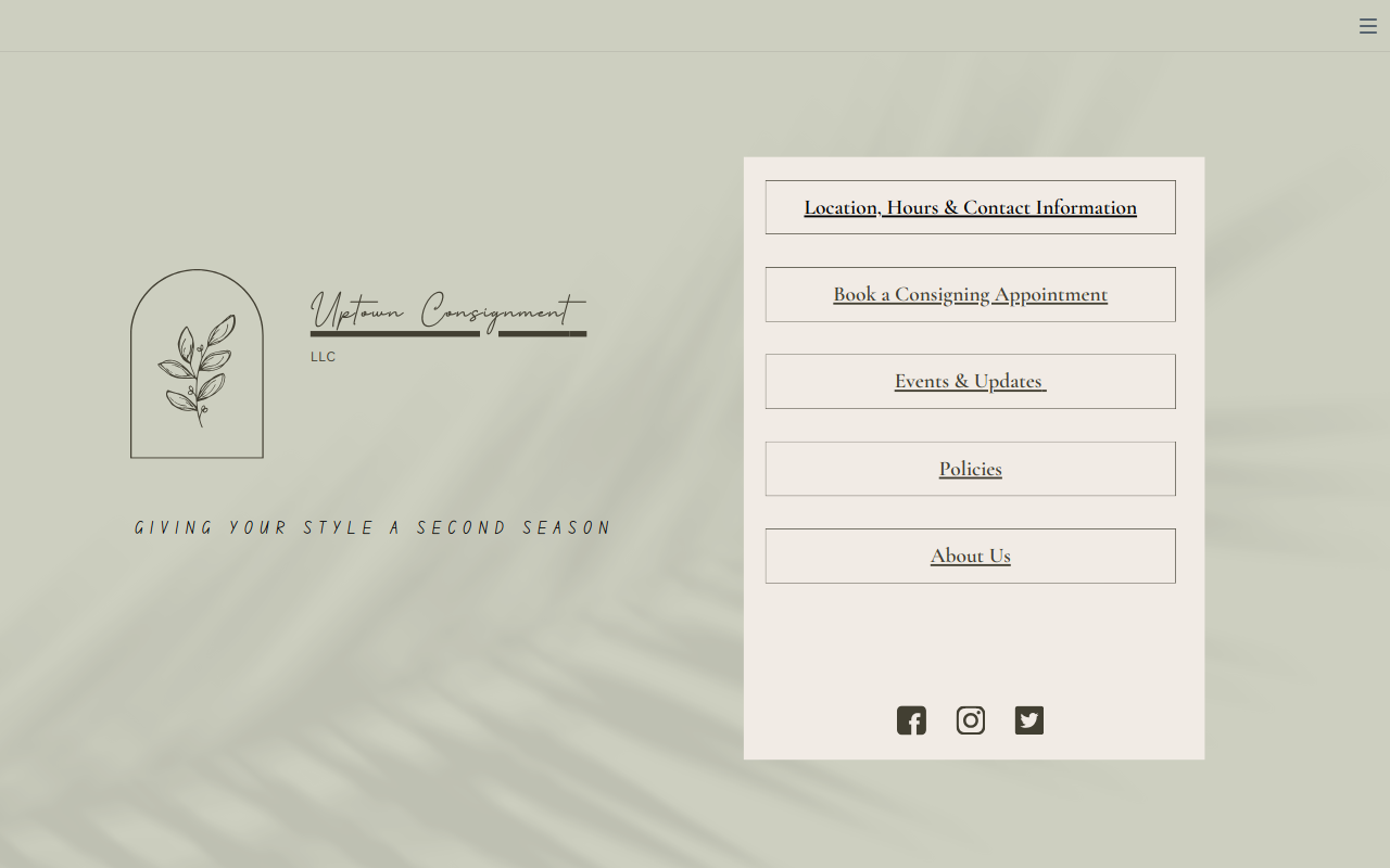 Uptown Consignment LLC website preview