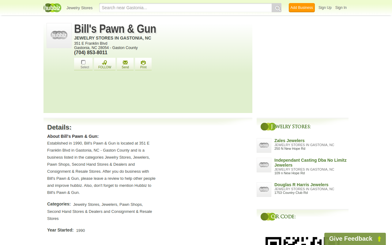 Joe's Gun & Pawn website preview