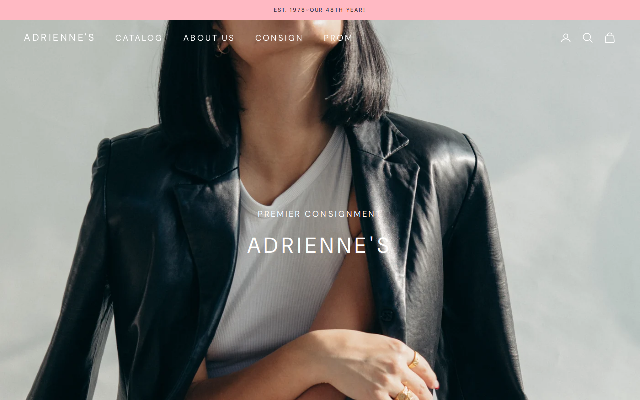 Adrienne's website preview